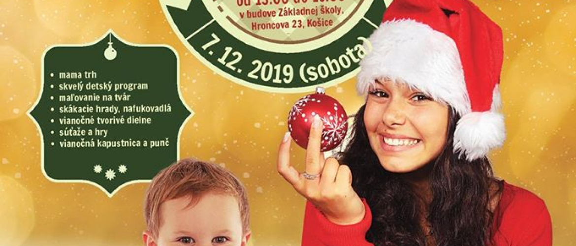 Vianočný mama trh s Čo dokáže mama na ZŠ Hroncova, Košice 