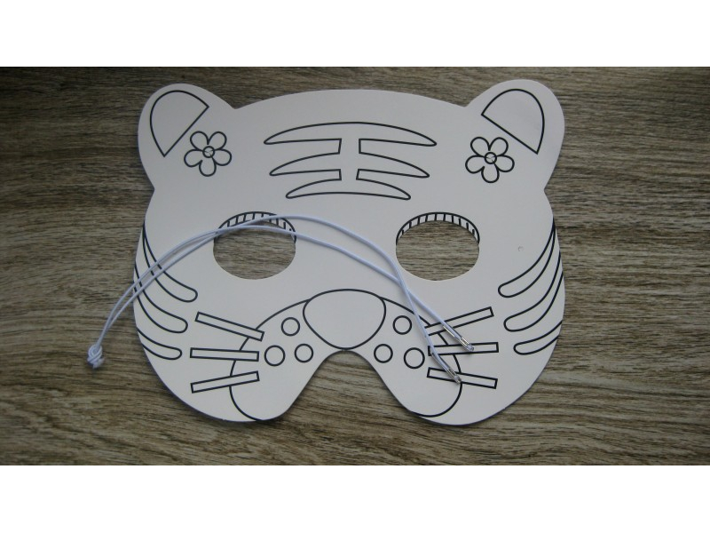 Kreatívna sada - vyrob si masku na tvár, 1 sada (TIGER)