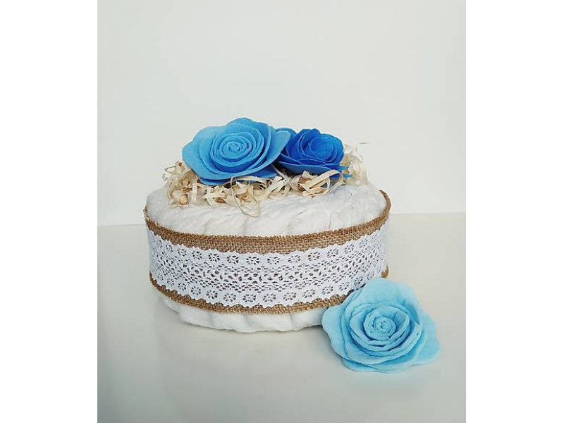 Plienkova vintage torta - modrá