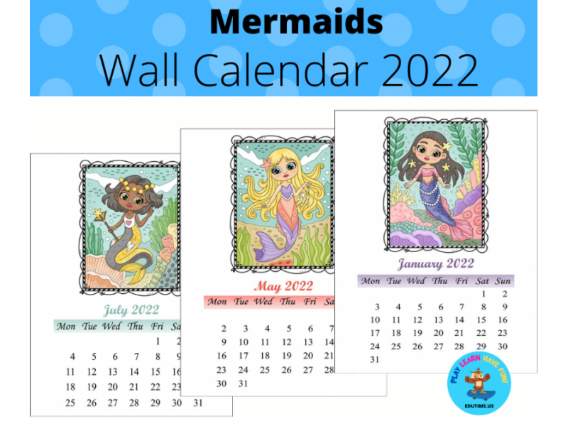 Mermaids - wall calendar 2022