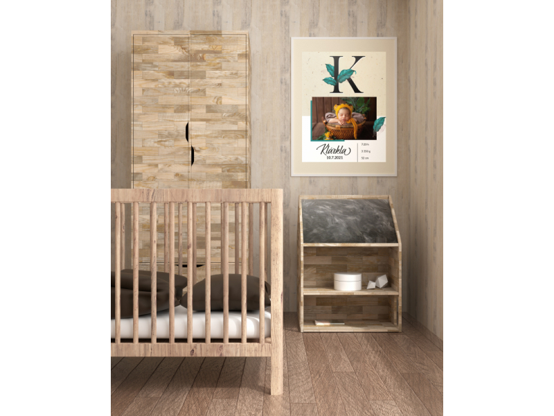 Narodenie babätka - Personalizovaný obraz s fotkou vášho bábätka