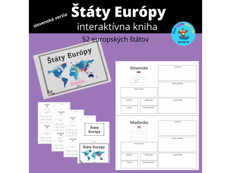 Štáty Európy - interaktívna kniha