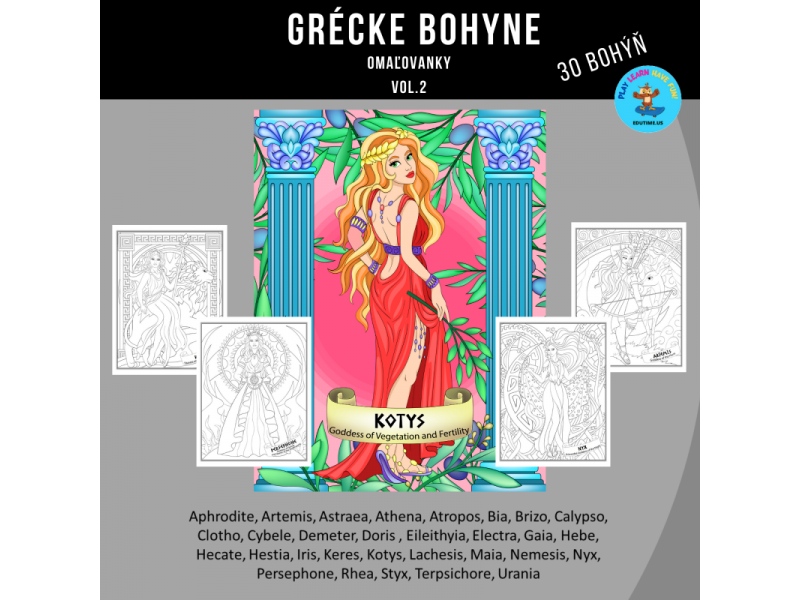 Grécke bohyne - omaľovanky - Vol.2