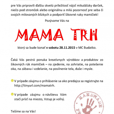 Galéria - Mama trh: Mama trh v MC Budatko Bratislava - 3