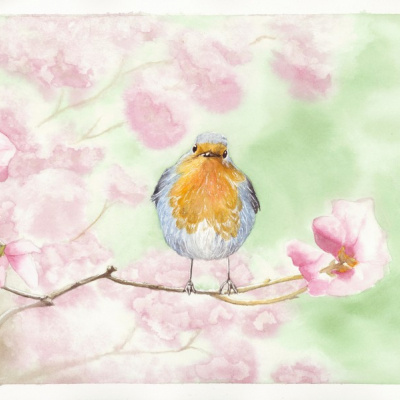 Jarné vtáča - print