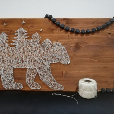 medveď (string art) 