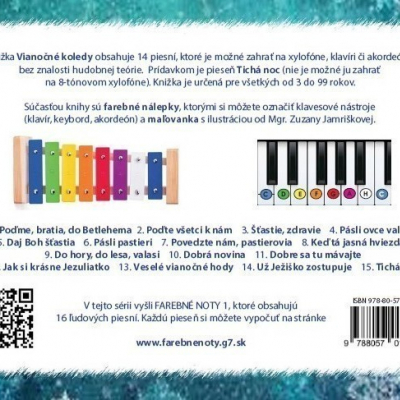 Farebné noty 2 - Vianočné koledy (klavír, xylofón)