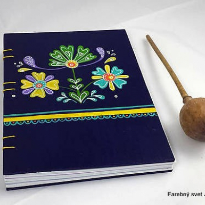 zápisník Folklórny fialový