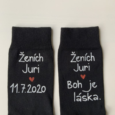 Maľované ponožky pre ženícha 2