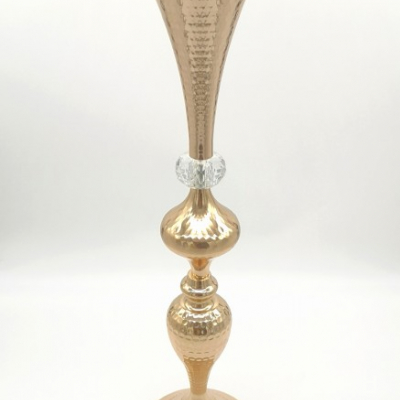 Prenájom - Zlatá kovová váza 65 cm