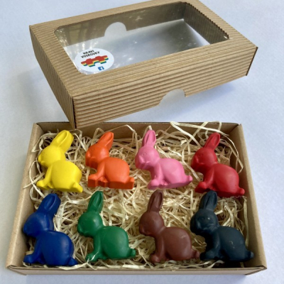 8 kusov voskoviek zajačiky v krabičke