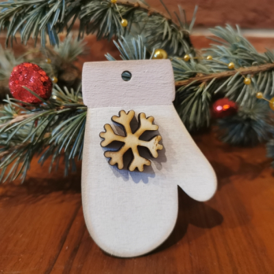 Vianočná rukavička - ozdoba na stromček