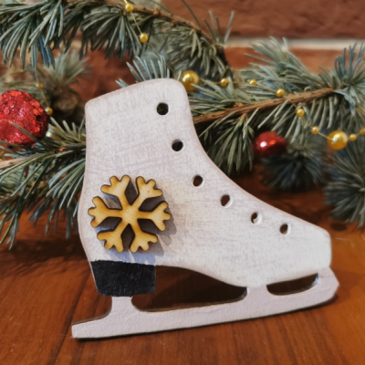 Vianočná korčuľa - ozdoba na stromček 