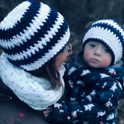 Mama a jej Dieťatko Zimná čiapka  - ZebyZebra