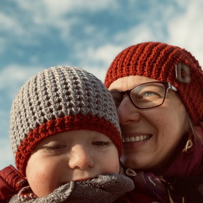 Zimná čiapka set Mama a jej Dieťatko - VMerine