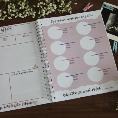 Tehotenský denník Čakáme bábätko s nálepkami