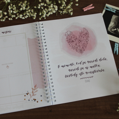 Tehotenský denník Čakáme bábätko s nálepkami