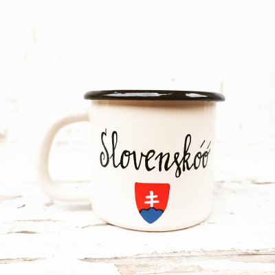 Smaltovaný hrnček - Slovenskóó
