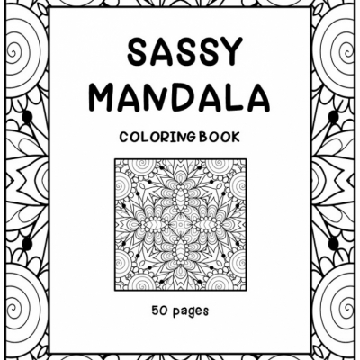 Sassy Mandala - omaľovanky