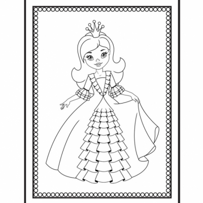 Princezny - omaľovanky