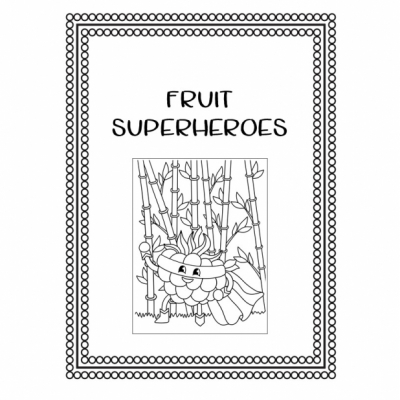 Fruit Superheroes - omaľovanky