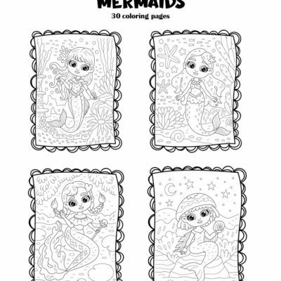 Mermaids - omaľovanky