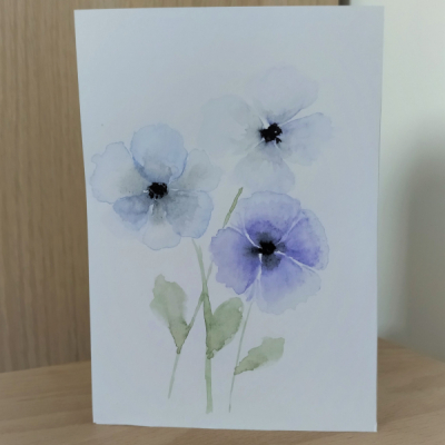 Pohľadnica Modré kvety