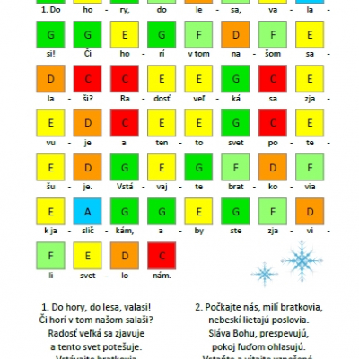 Koledy a vianočné piesne pre zvončeky v PDF