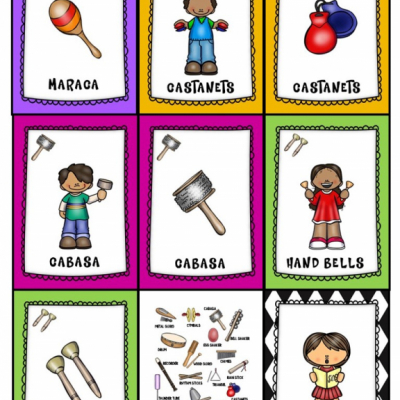 My First Musical Instruments - Flashcards, Playing Cards