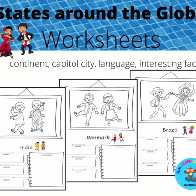 States Around The Globe - pracovné listy