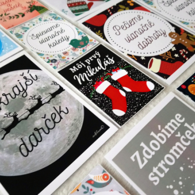 Vianočná edícia míľnikových kartičiek