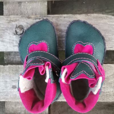 Hrejky -Barefoot Zimné topánky na mieru - prvochodci