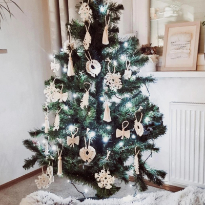 Vianočné macrame ozdoby na stromček 