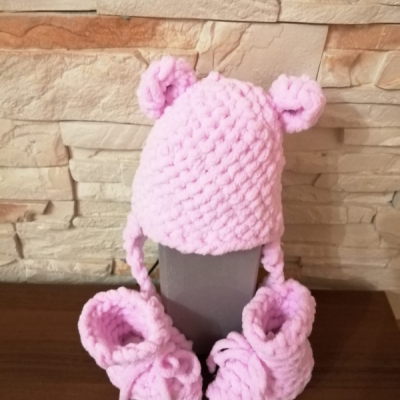 Puffy čiapočka pre novorodenca 