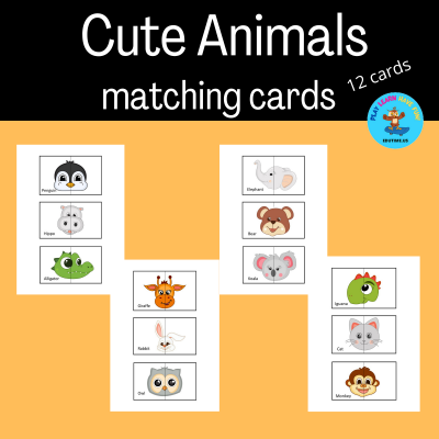 Cute Animals - priraďovacie karty