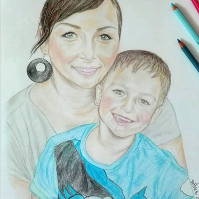Portrét mamičky a synčeka *1