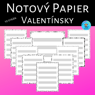 Notový Papier - Valentínsky
