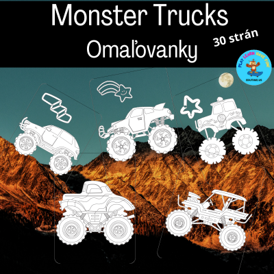 Monster Trucks - omaľovanky