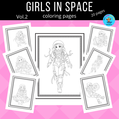 Girls In Space - omaľovanky