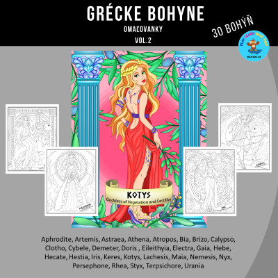 Grécke bohyne - omaľovanky - Vol.2
