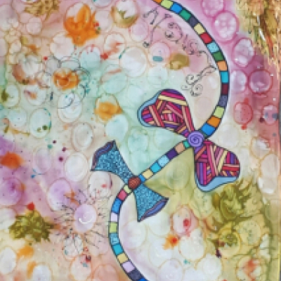 Pán Šarkan-detský hodvábny maľovaný šál