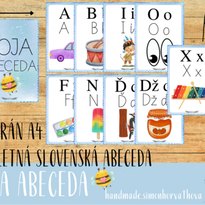 ABECEDA - Kompletná Slovenská Abeceda, plagáty A4 (Súbor PDF)