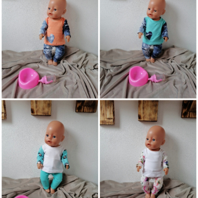 Tričko a legíny pre bábiku 
