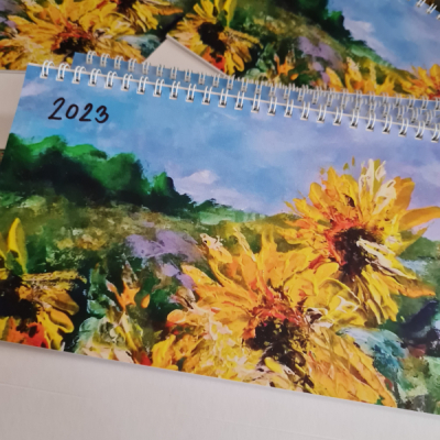 Týždenný stolový kalendár s mojimi obrazmi