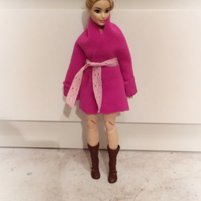 Flísový kabátik pre Barbie Baculku,Curvy, Plnošíhlu, Extra Barbie