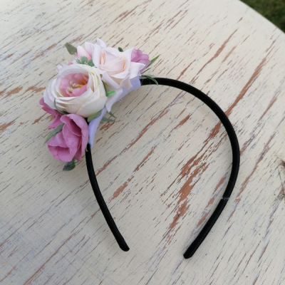 Kvetinová čelenka ružová kráska 