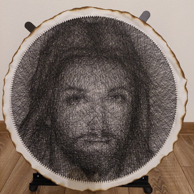 String Art Portrét Ježiš Kristus