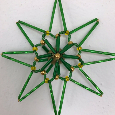 Vianočná ozdoba hviezda - zelená