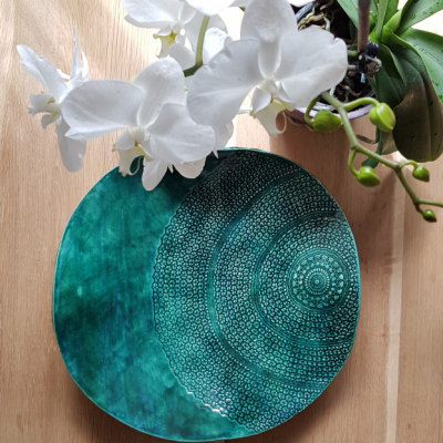 Green Waves L keramický tanier