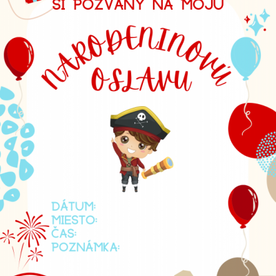 Set na pirátsku detskú oslavu (PDF dekorácie)